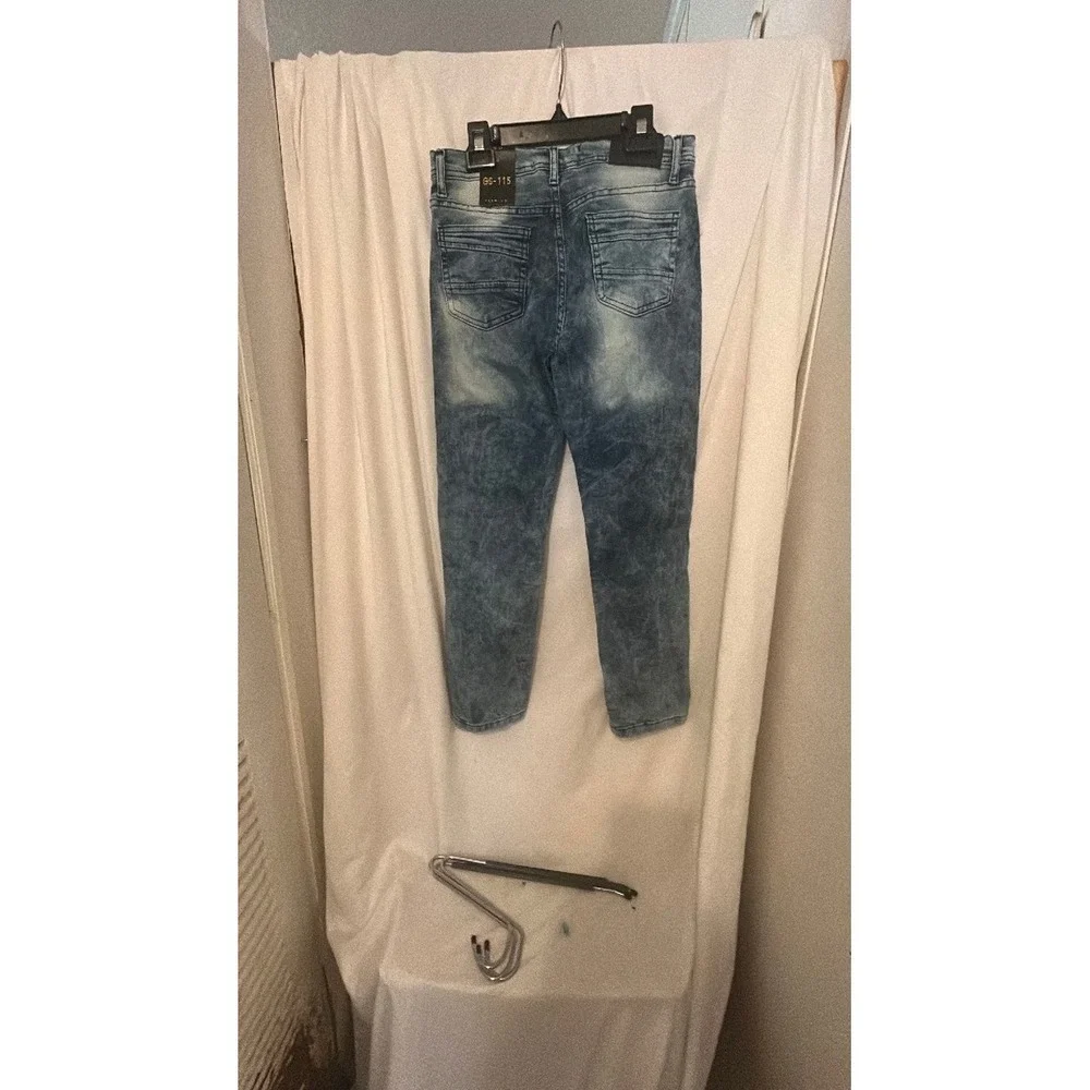 GS-115 Boys Distressed Moto Stretch Jeans